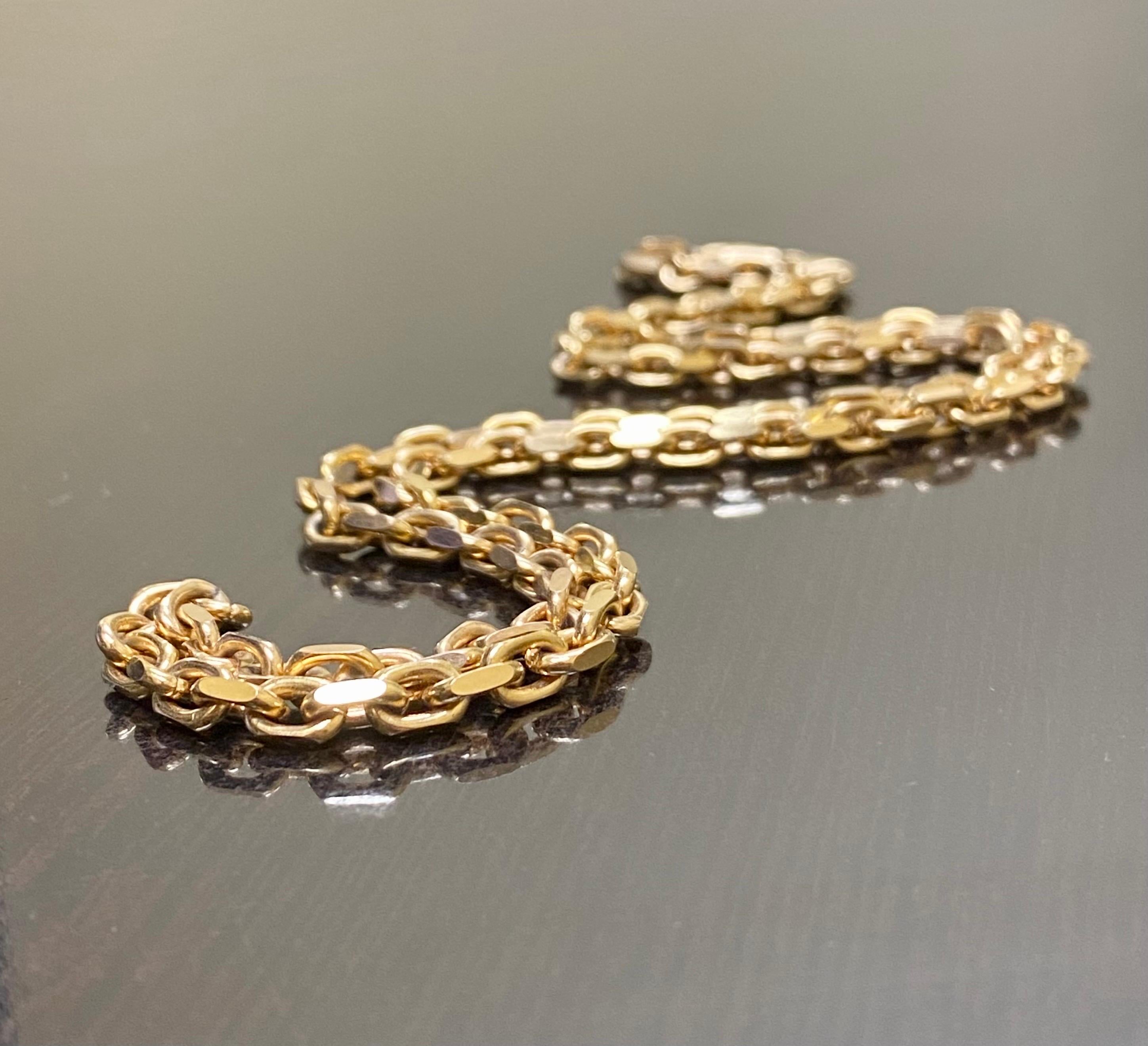 Handmade Hermes Link 18K Rose Gold Necklace For Sale 6