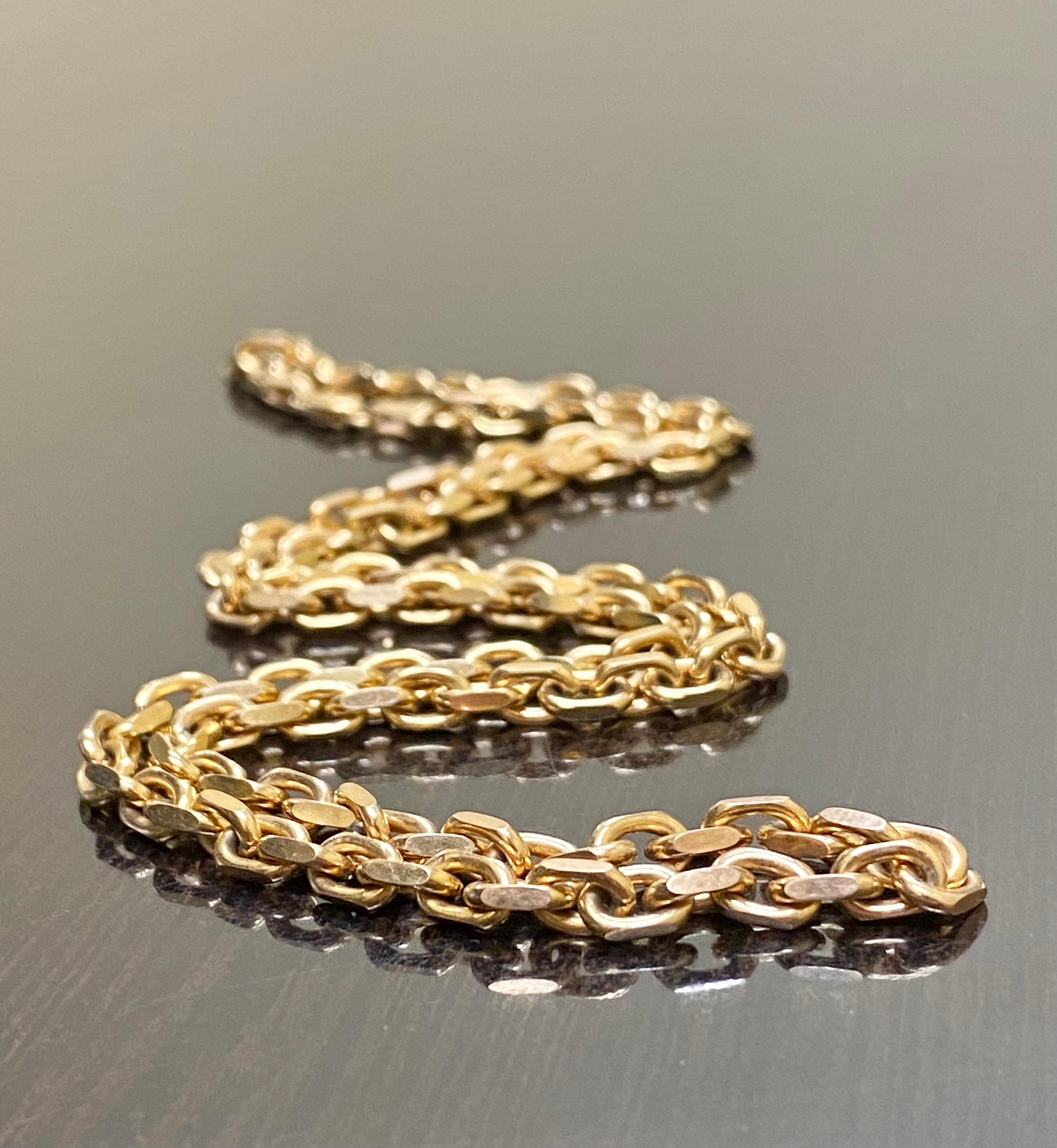 DeKara Designs Collection

Metal- 18K Rose Gold, .750.

Measurements- 22 Inches Long, 4.25 MM Width. 44 Grams.

Beautiful Handmade 18K Rose Gold Hermes Link  chain/necklace. This chain is 4.25 mm thick, and is 22 inches in length. The look, feel,