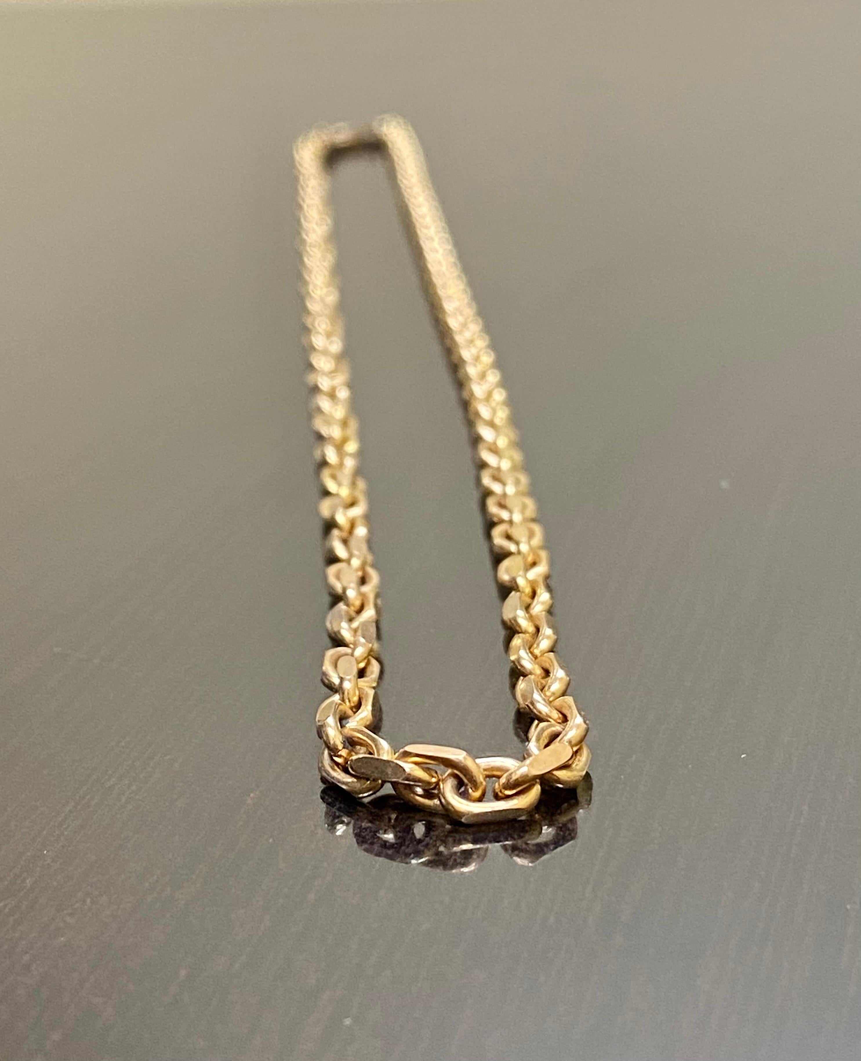 Handmade Hermes Link 18K Rose Gold Necklace For Sale 2