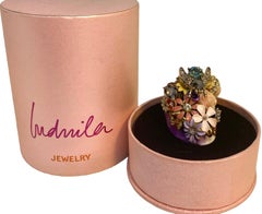 One Off Ring. Handmade & High Upcycling. Bronze, Resin & Vintage Elements. 20mm.