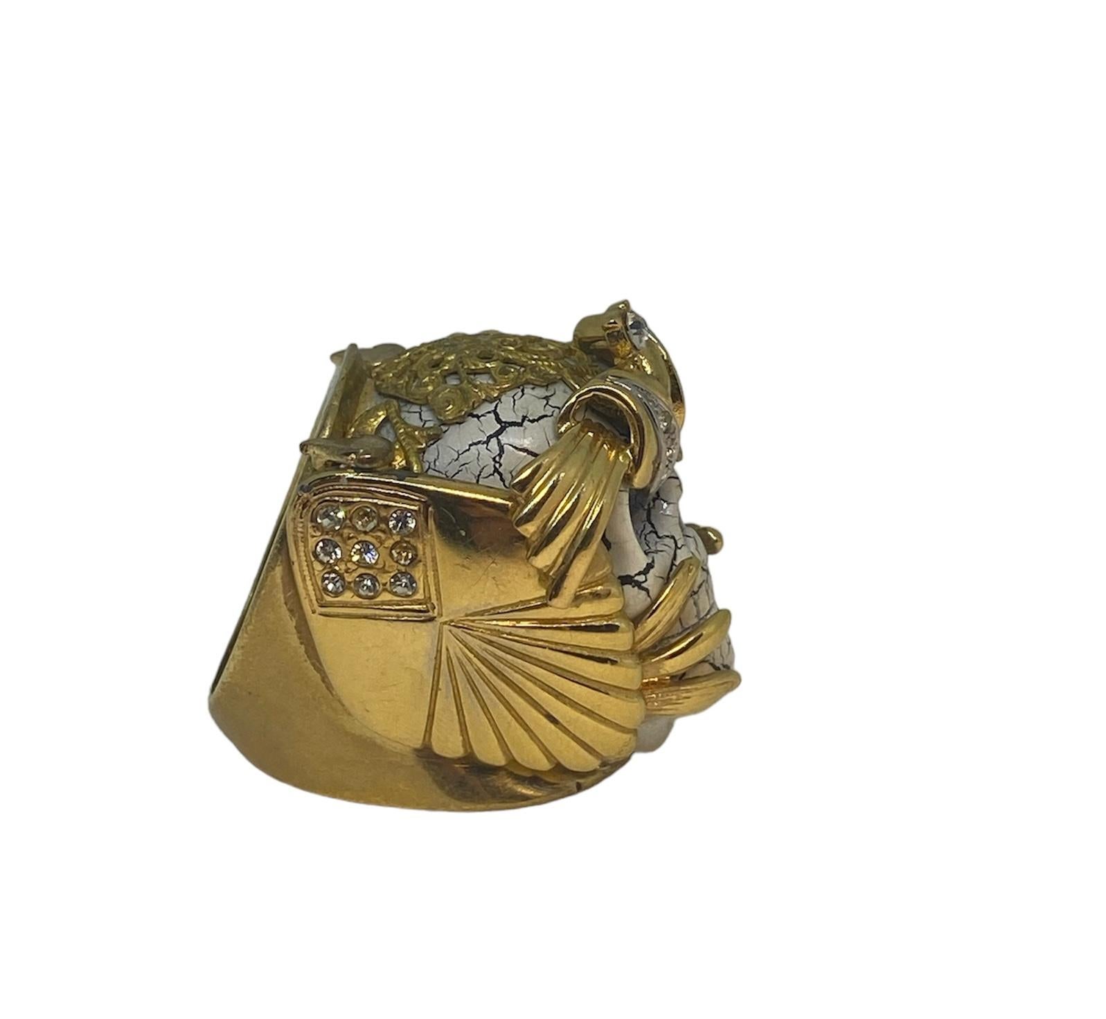 Einmaliger Ring. Handmade & High Upcycling. Bronze, Harz und Vintage-Elemente. 20 mm. im Zustand „Neu“ im Angebot in ZARAGOZA, ES