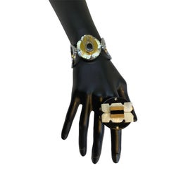 One Off Ring. High Upcycling. Quartz, Gold Plated Bronze & Vintage Elements.