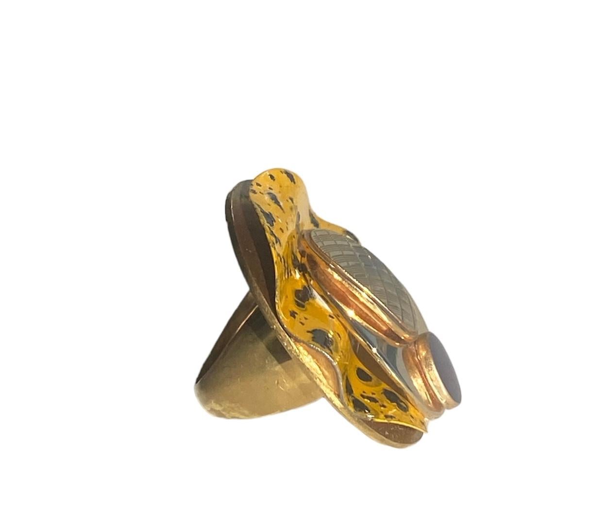 One Off Ring. High Upcycling. Metal, Gold Plated Bronze & Vintage Elements.  In New Condition For Sale In ZARAGOZA, ES