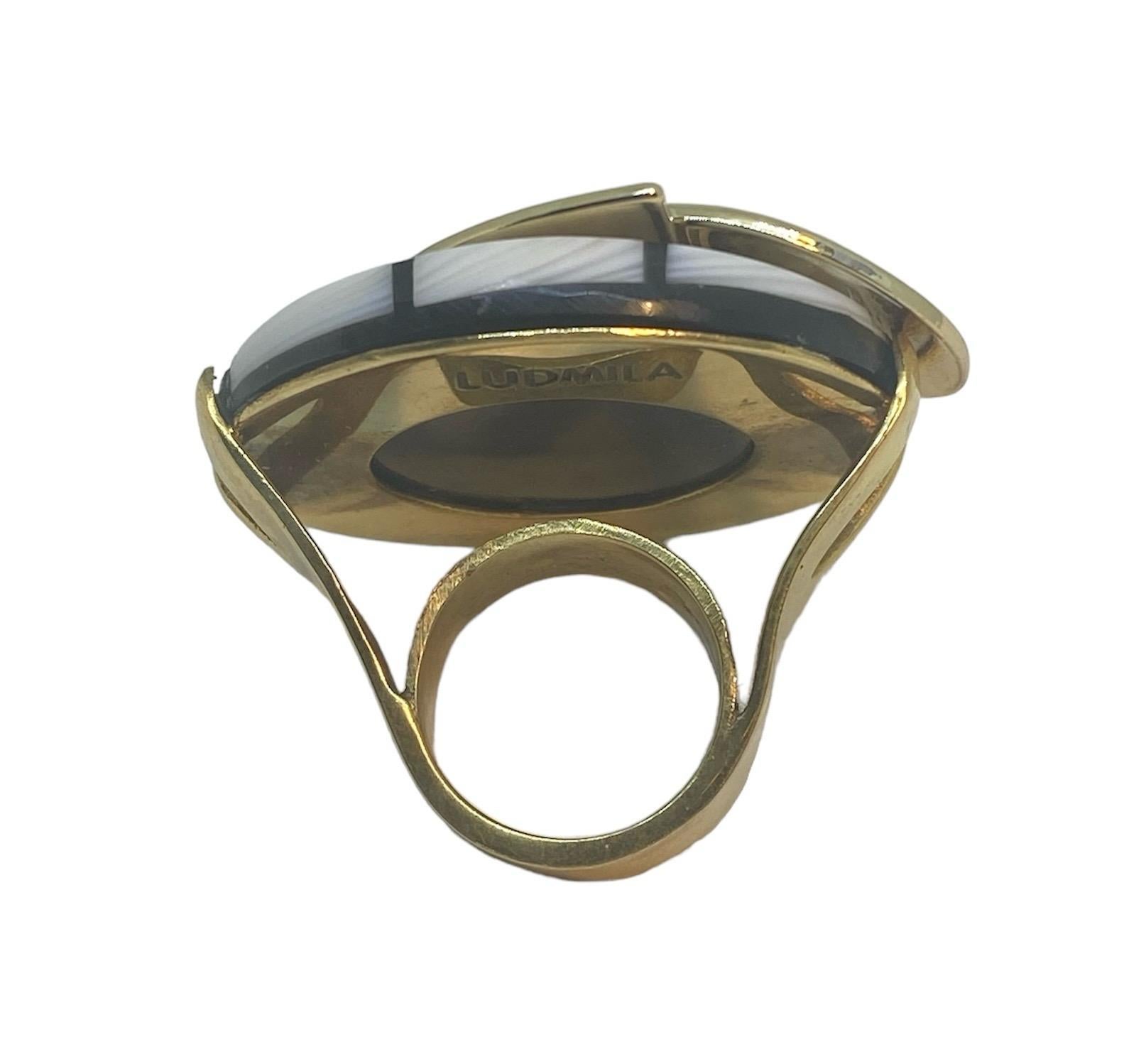 One Off Ring. High Upcycling.Quartz, Metal, Gold Plated Bronze, Vintage Elements In New Condition For Sale In ZARAGOZA, ES
