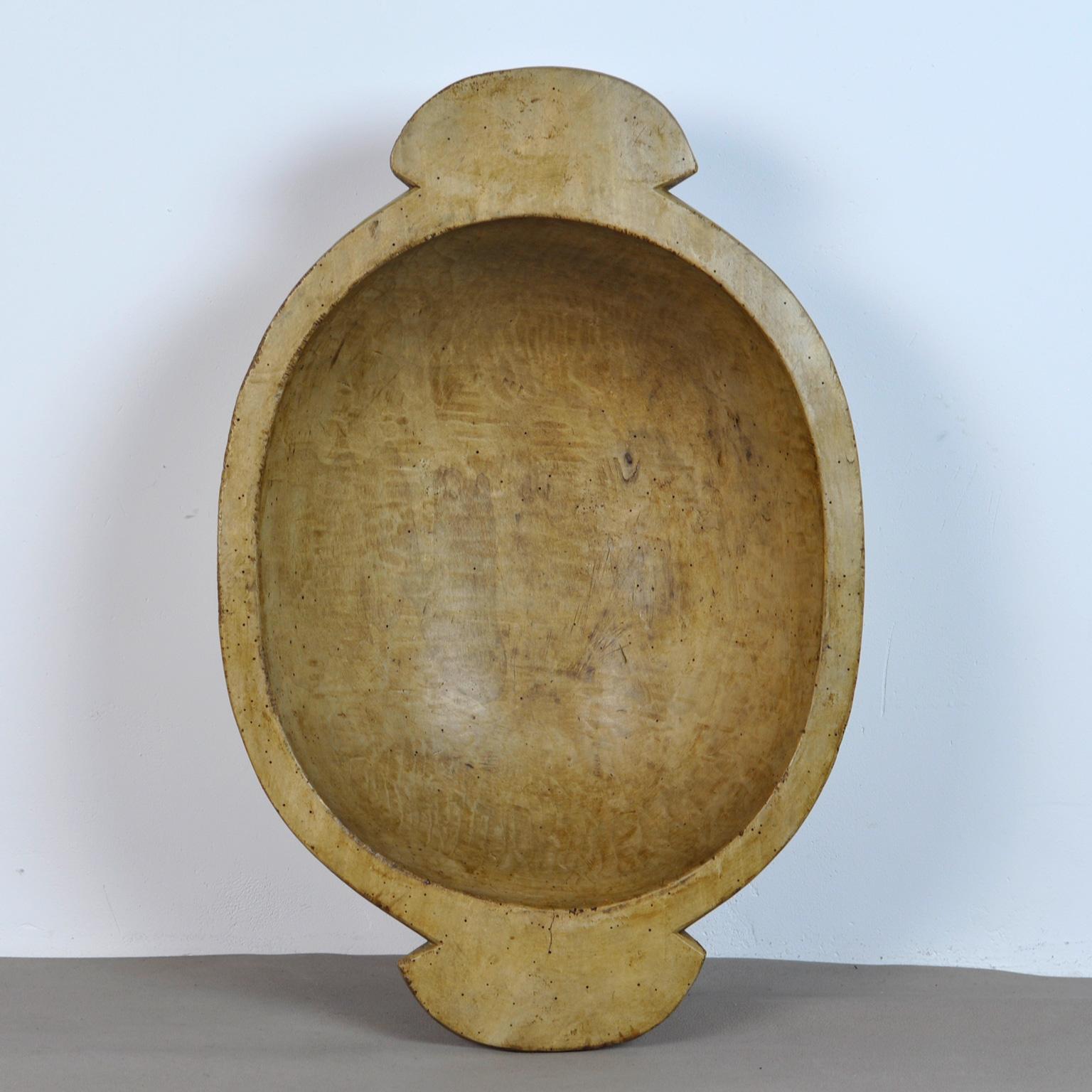 Rustic Handmade Hungarian Wooden Dough Bowl, Early 1900s