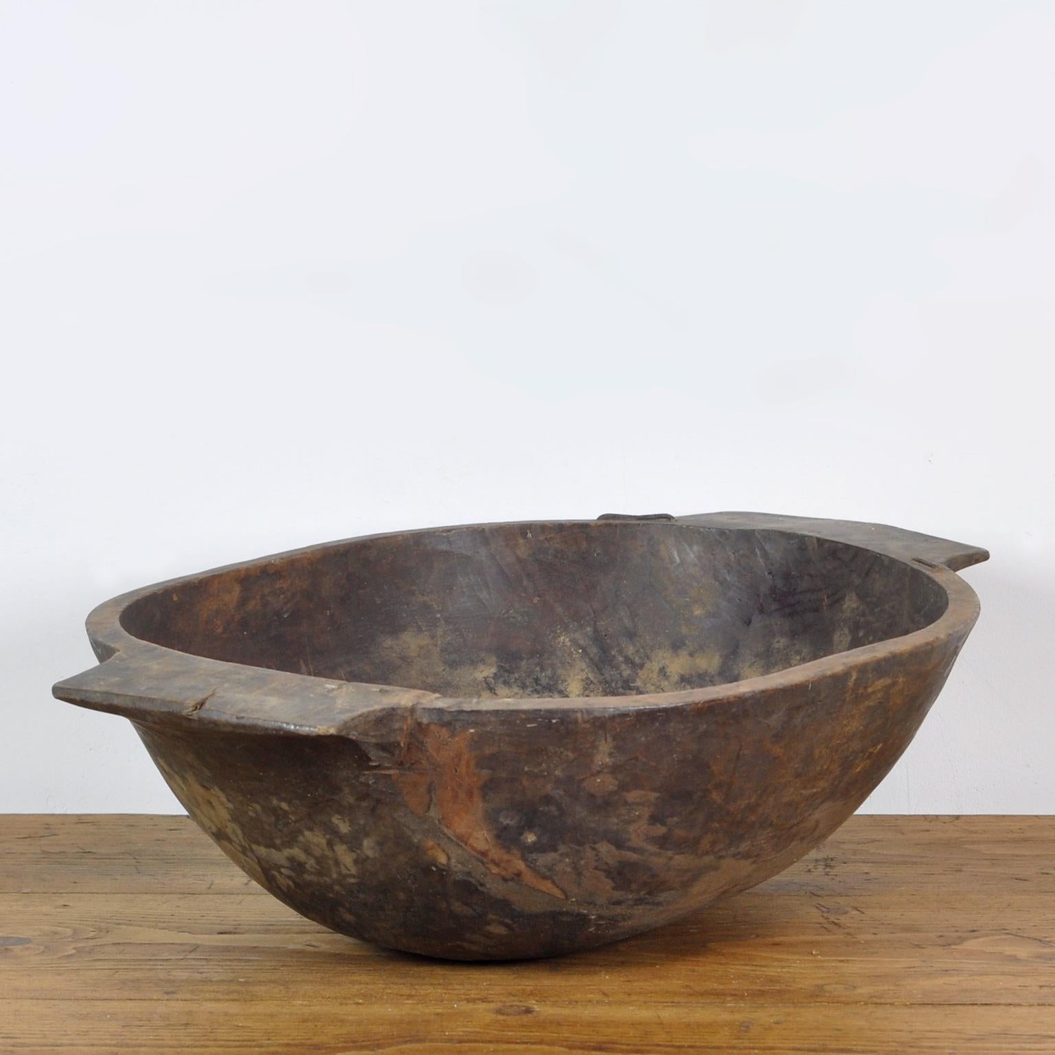 Rustic Handmade Hungarian Wooden Dough Bowl, Early 1900’s For Sale