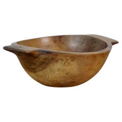 Used Handmade Hungarian Wooden Dough Bowl, Early 1900s