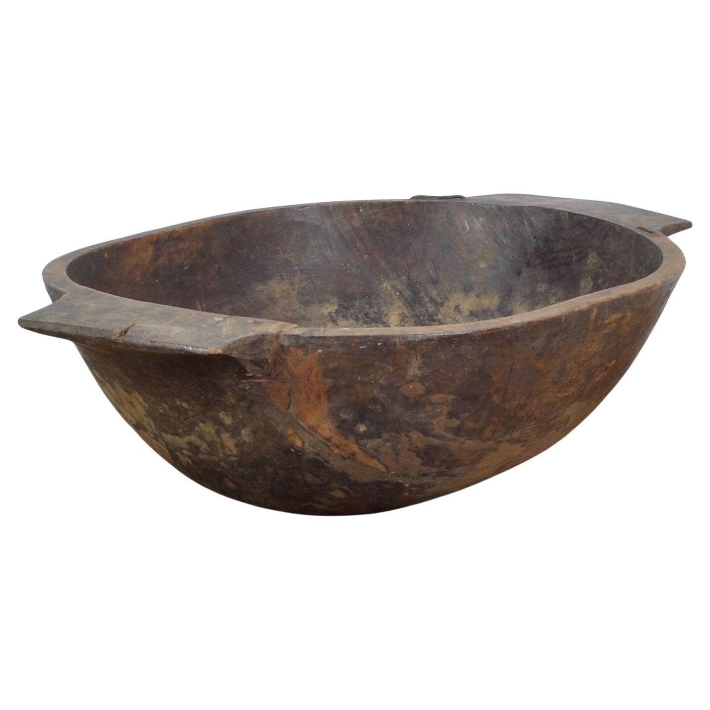 Handmade Hungarian Wooden Dough Bowl, Early 1900’s For Sale