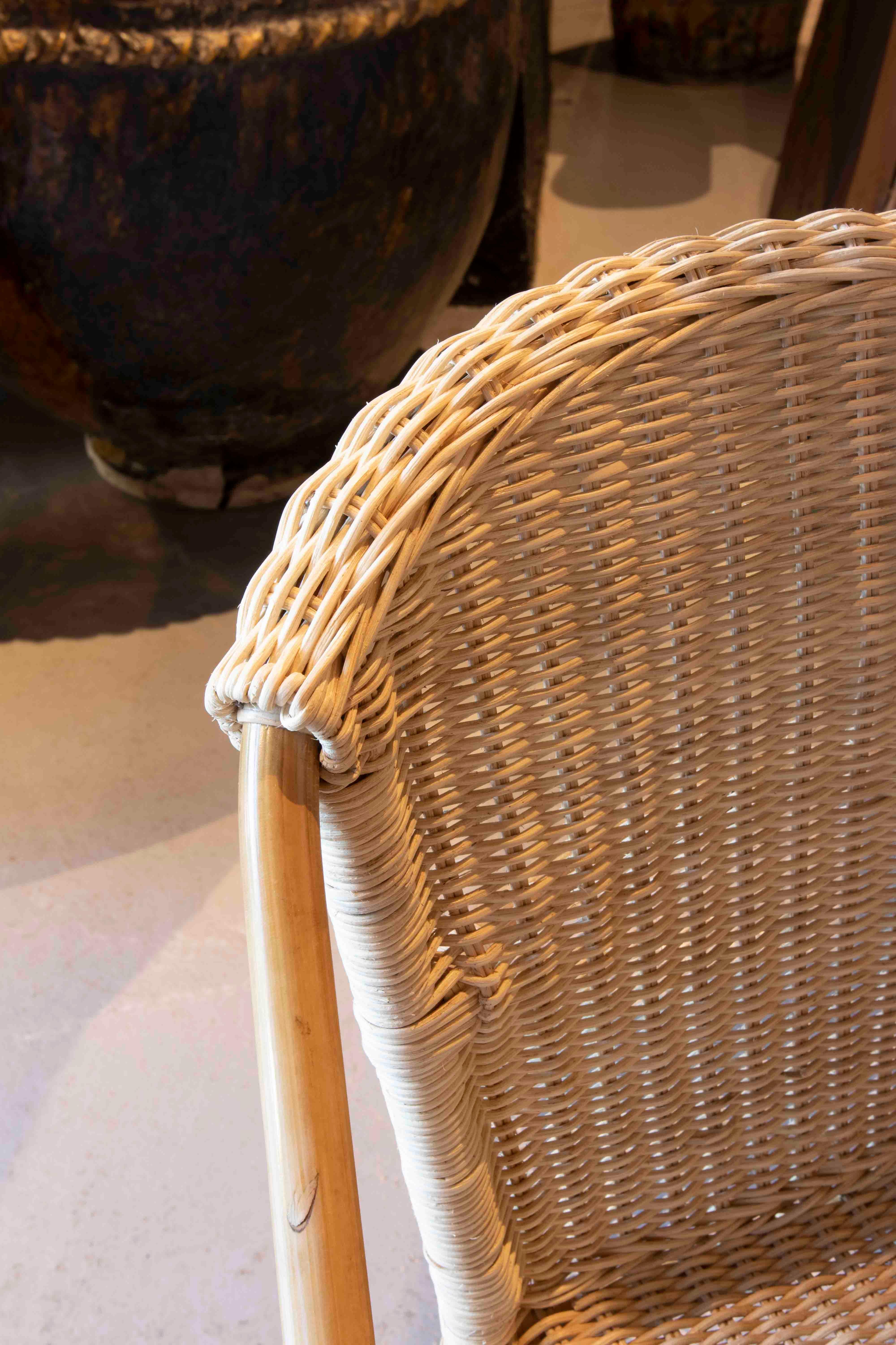 Contemporary Handmade in its Natural Colour Wicker and Rattan Chair for Children  For Sale