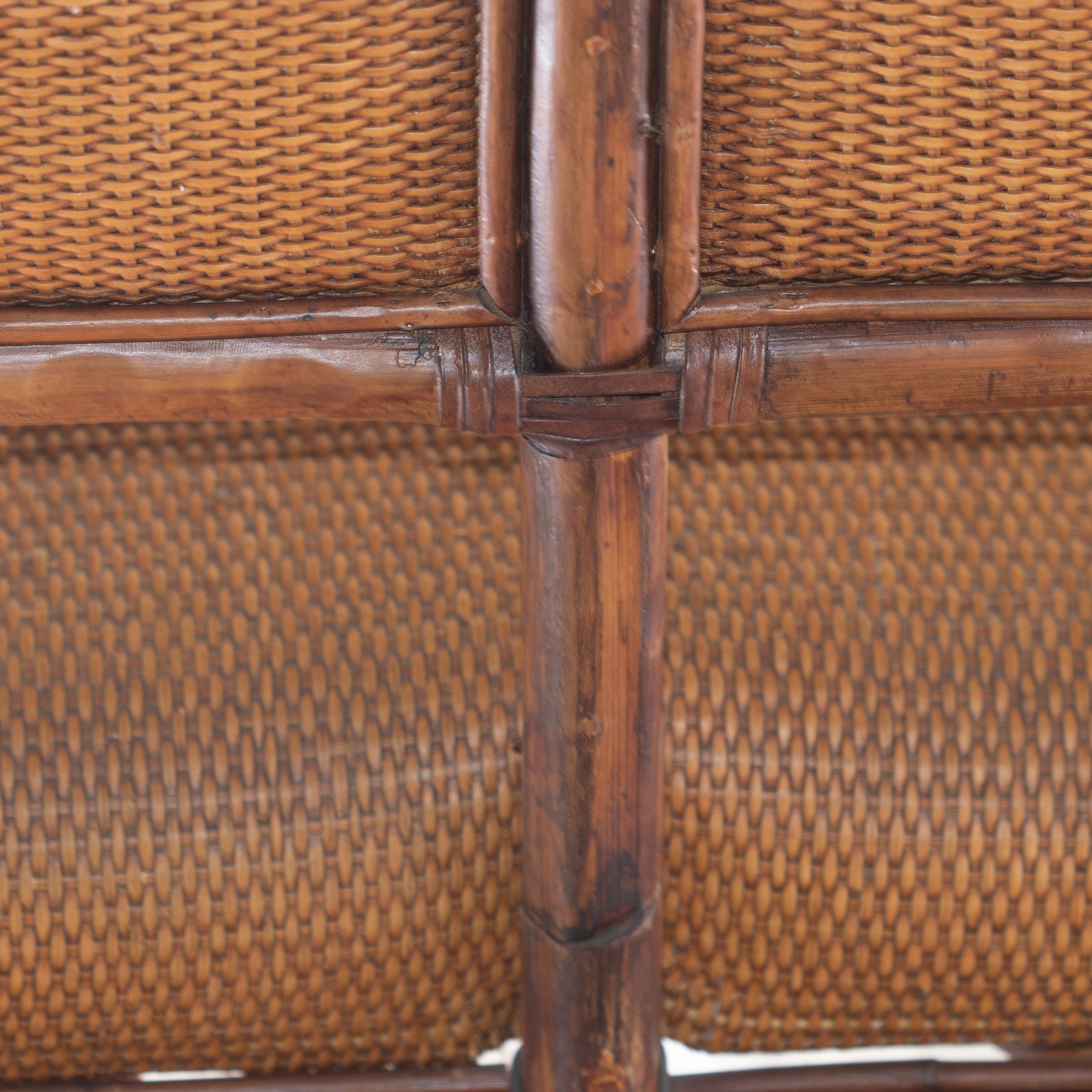 Handmade Indoors Outdoors Big Leather Wood Bamboo Rattan Sofa Kalma Furniture For Sale 8