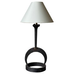 Handmade Iron Table Lamp, South of France c. 1960s
