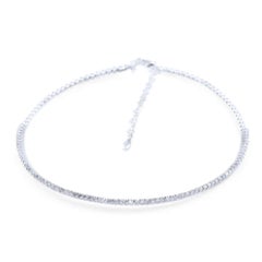 Handmade Italian Diamond Choker in 14K White Gold, 2.01 Carats