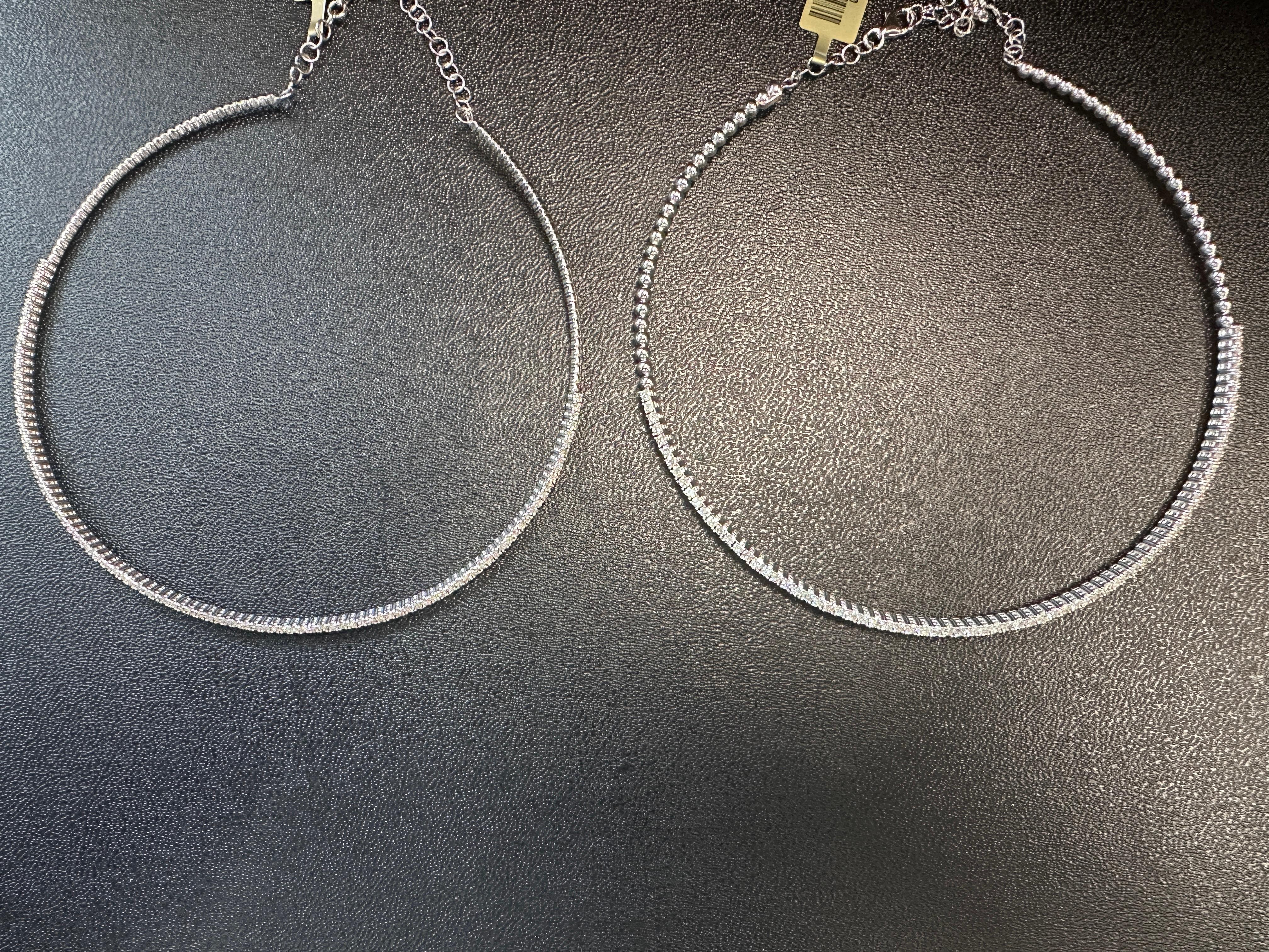 Girocollo con diamante italiano fatto a mano in oro rosa 18 carati, 3,02 carati In condizioni Nuovo in vendita a New York, NY