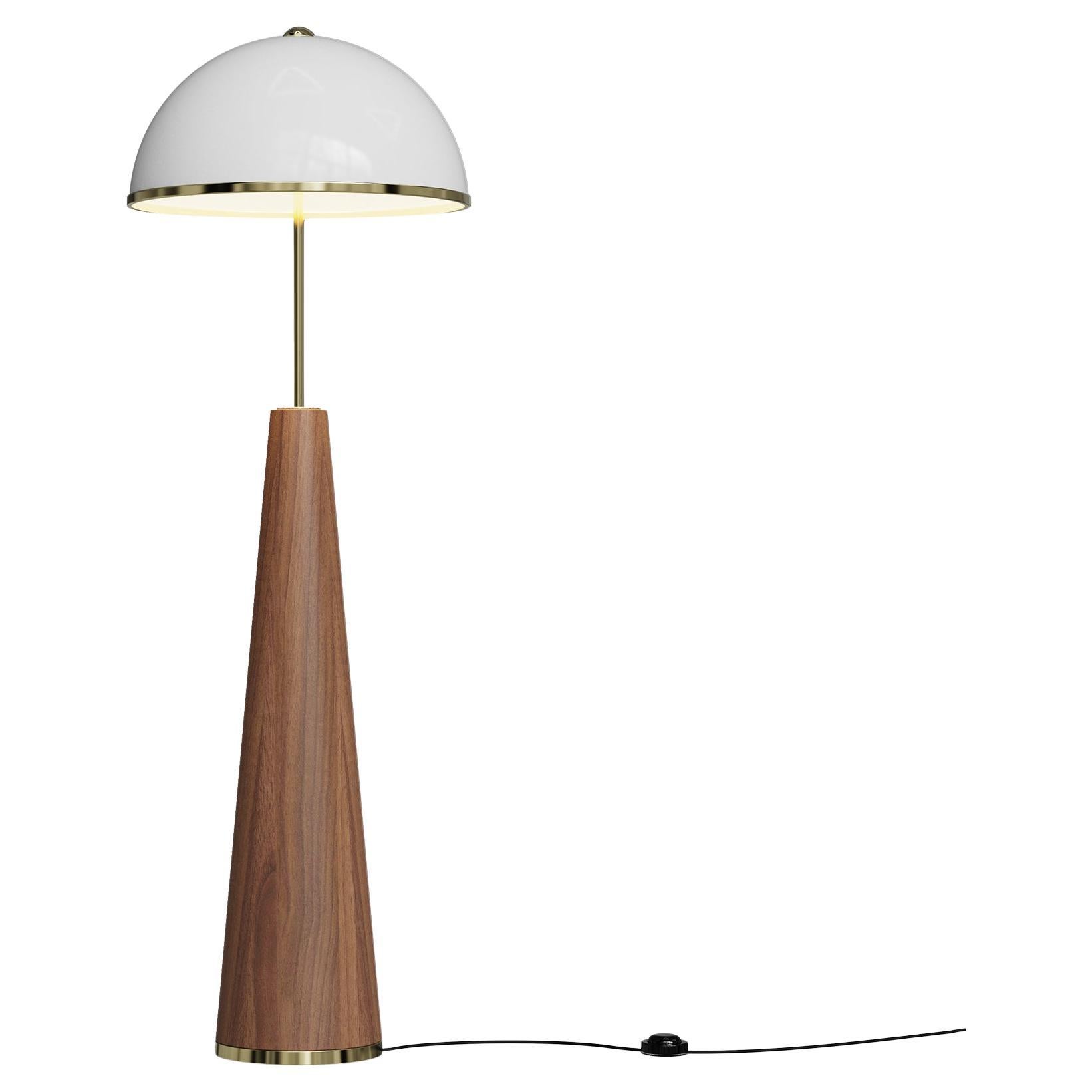 Lampadaire James fait à la main avec abat-jour en lin par Nolita Harbour