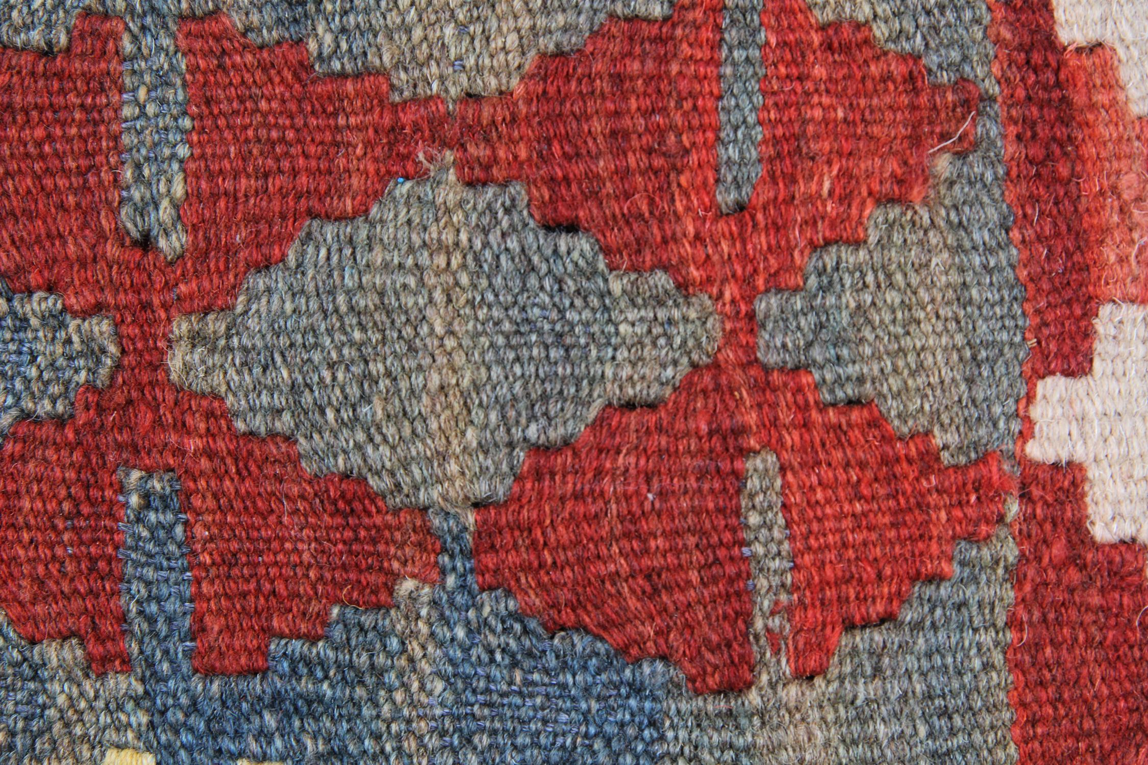 Afghan Handmade Kilim Carpet Flat Geometric Traditional Wool Kilim Rug For Sale