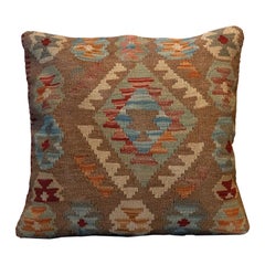 Handmade Kilim Cushion Cover, Oriental Wool Pillow Cover