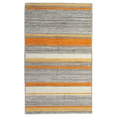 Handmade Kilim Rug Flat-Woven Kilims Carpet Orange Wool Area Rug