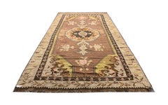 Handmade Kilim Rugs Antique Brown Wool Kilim Traditional Karabagh Rug