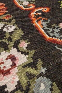 Handmade Kilim Rug Traditional Floral Carpet Livingroom Moldavian Area Rug
