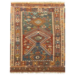 Handmade Kilims Antique Turkish Kilim Rug Oriental Flatwoven Carpet