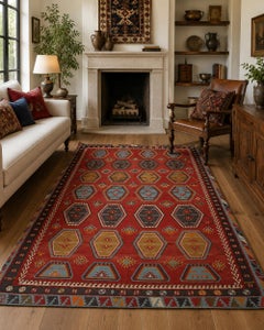 Tapis oriental Kilims fait à la main Tapis Kilim turc ancien