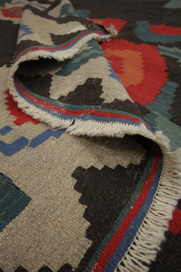 Handmade Kilims Vintage Carpet Floral Moldovan Kilim Rug For Sale at 1stDibs
