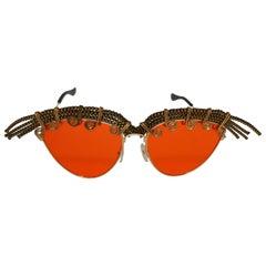 Handmade Kommafa orange sunglasses