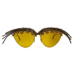 Handmade Kommafa yellow sunglasses