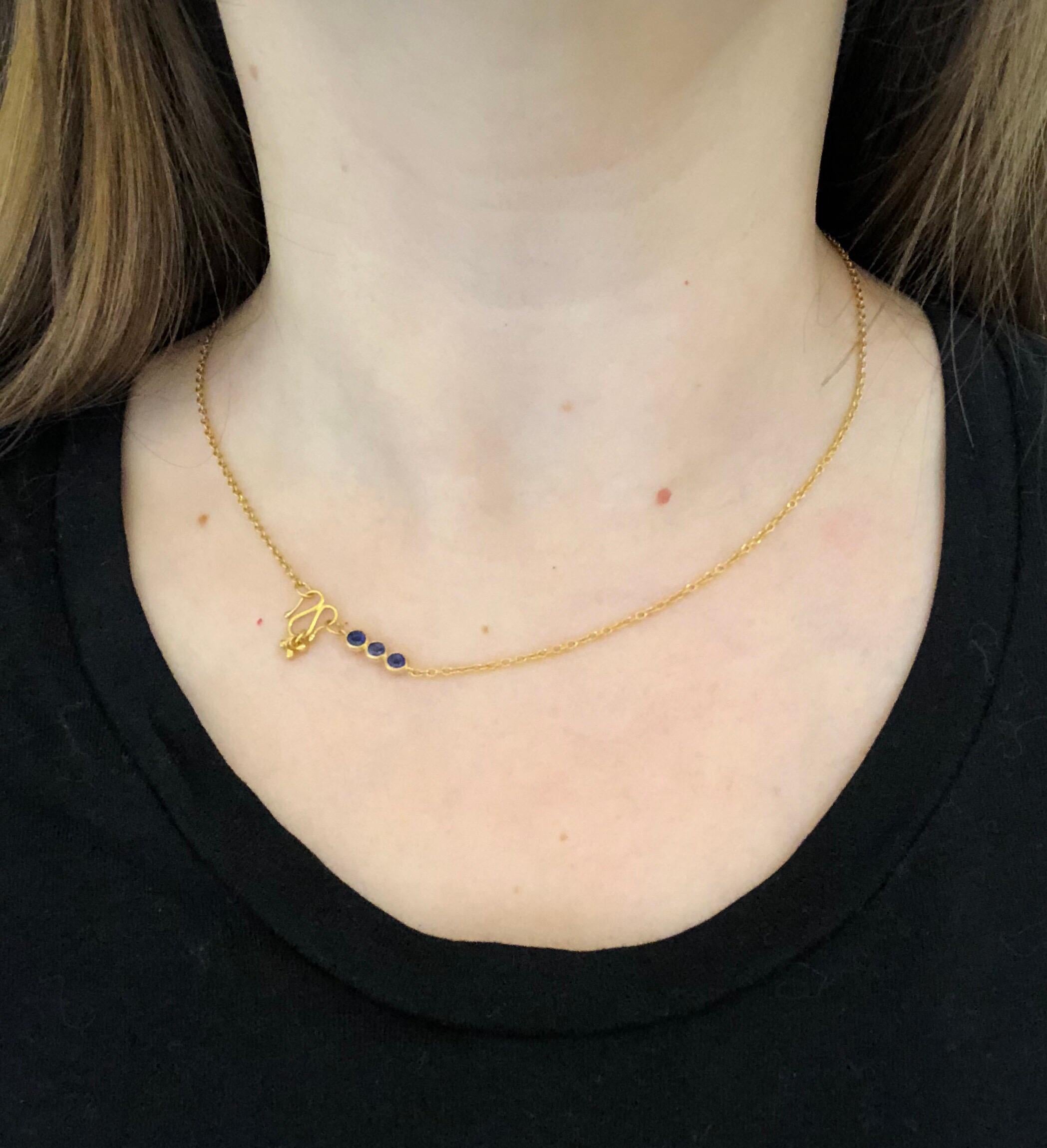 20kt gold pendant necklace handmade