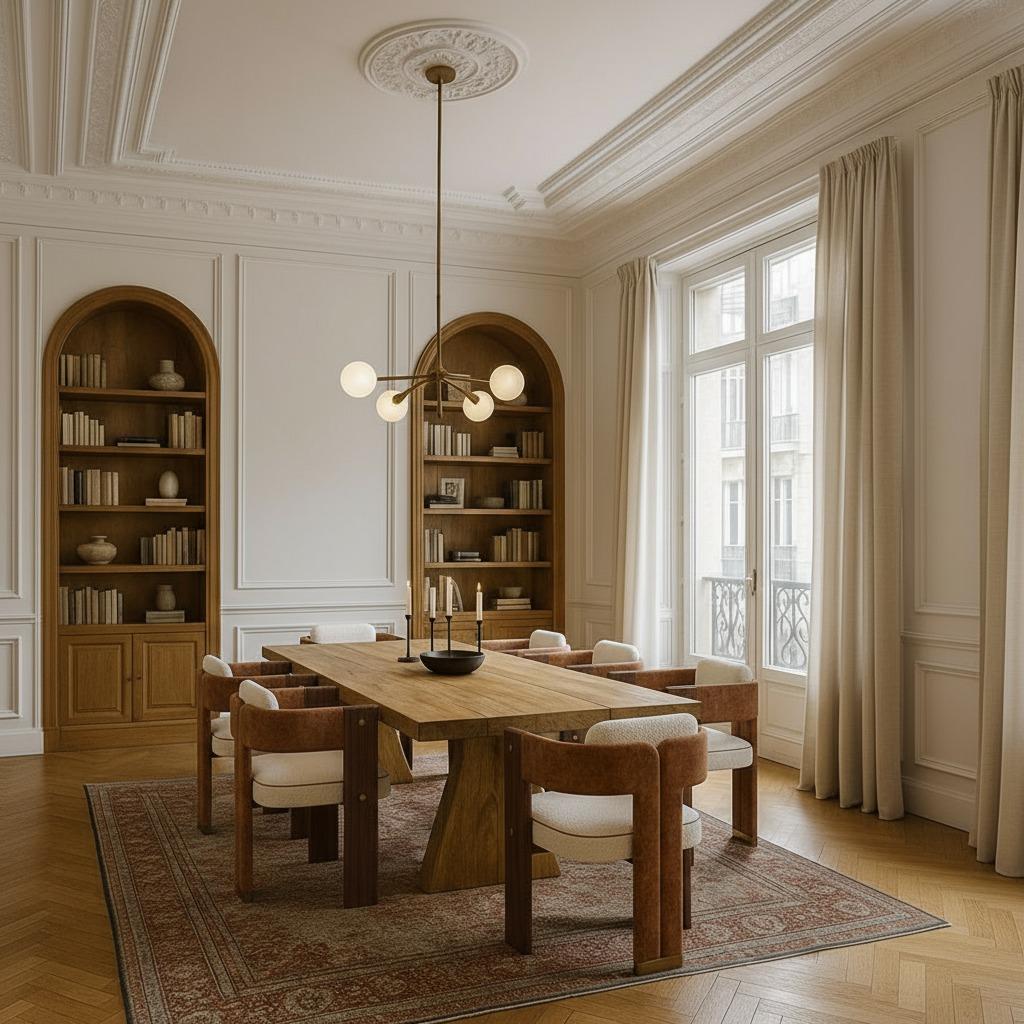 Moderne Chaise de salle à manger Lana en velours et base en noyer faite à la main par Nolita Harbour en vente