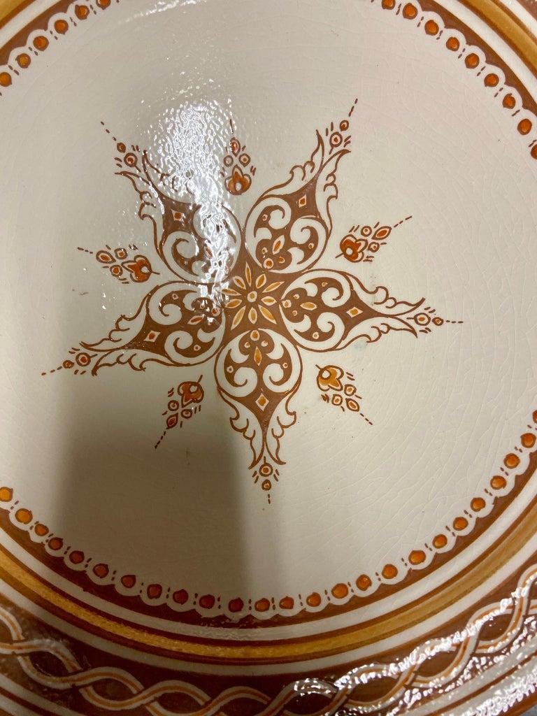 Handmade Large Ceramic Serving Decorative, Center Table Plates, Set of 4 For Sale 6