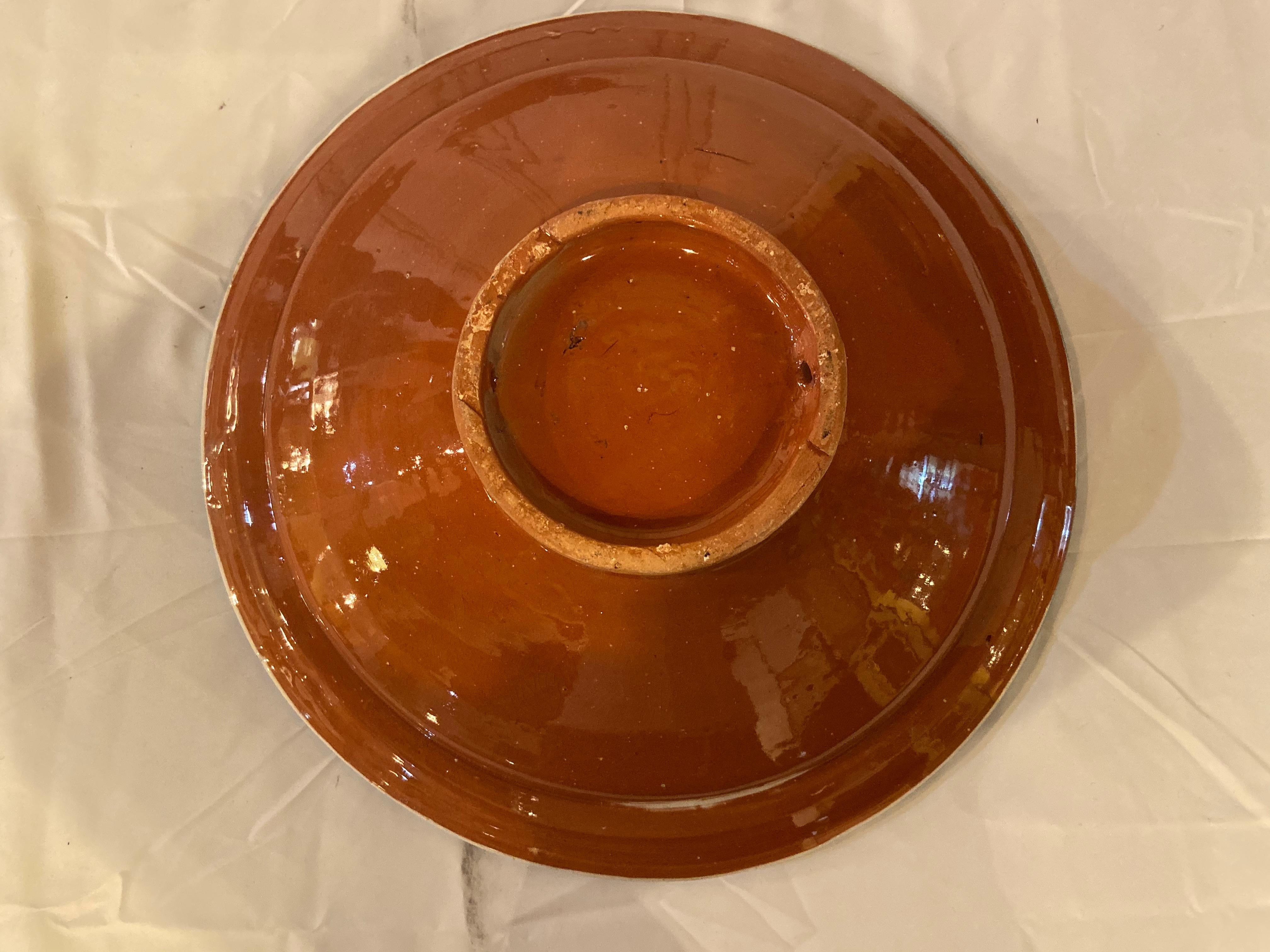 Platos grandes de cerámica hechos a mano, decorativos, para centro de mesa, set de 4 en venta 8