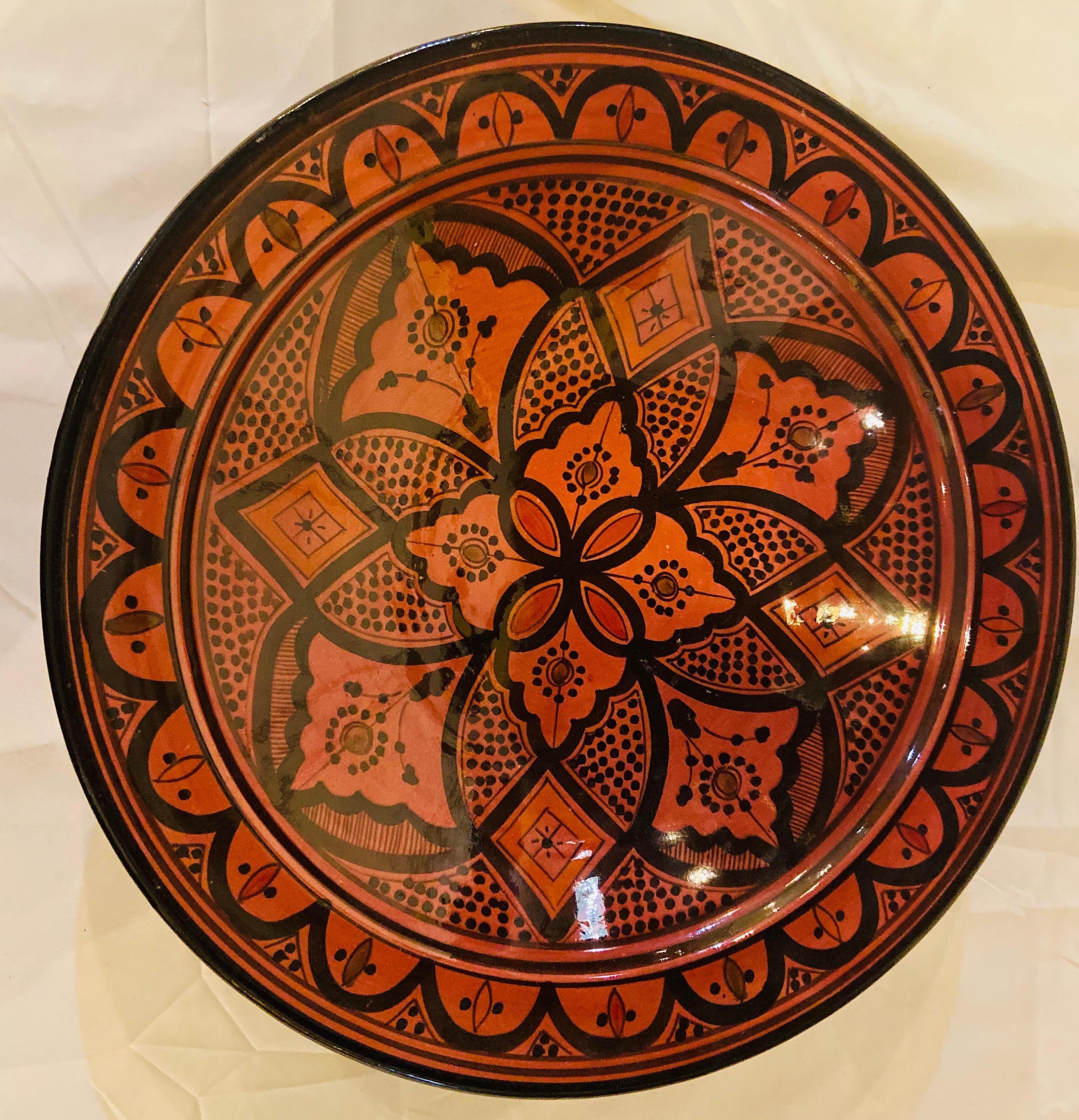 Contemporary Handmade Large Colorful Ceramic Serving Decorative, Center Table Plates