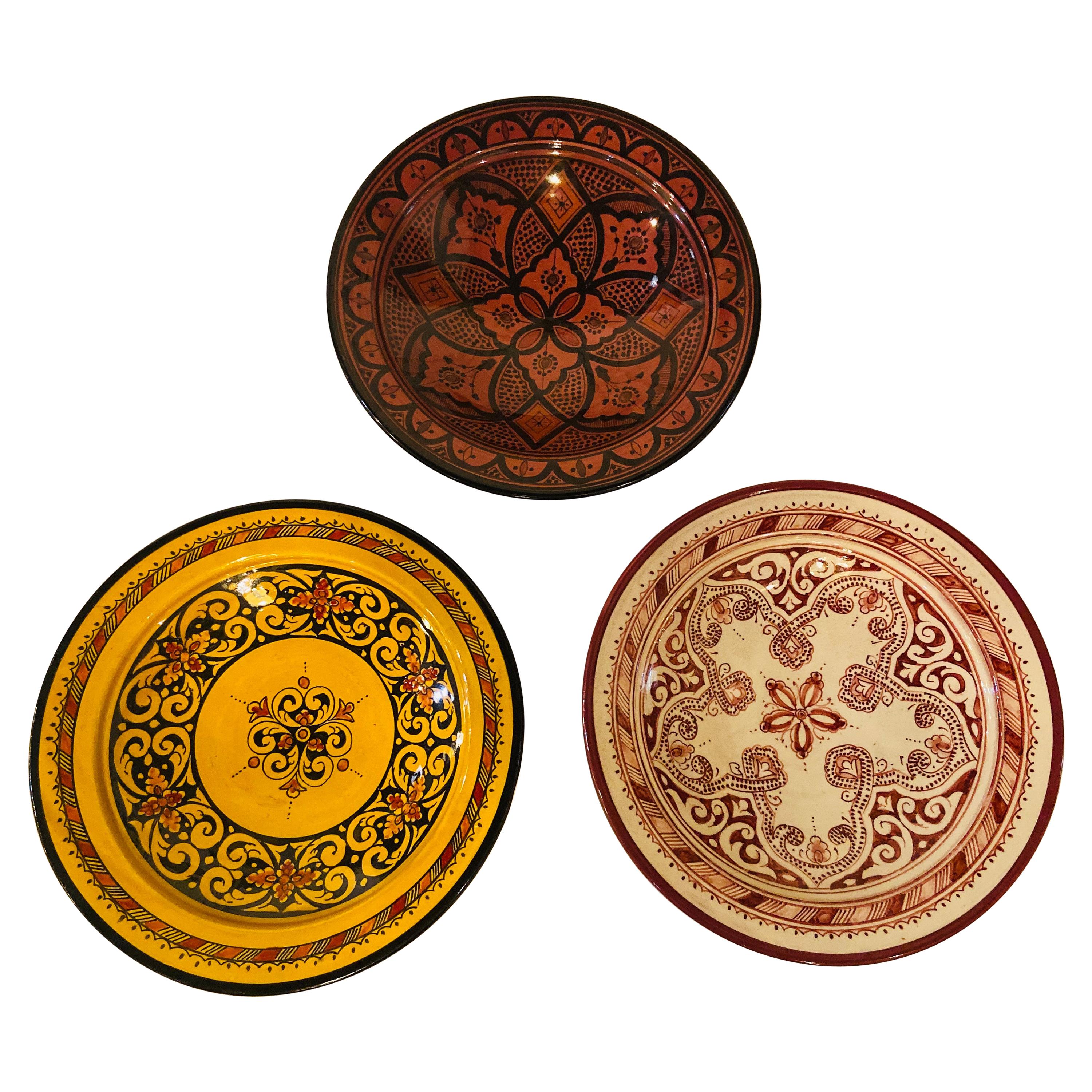 Handmade Large Colorful Ceramic Serving Decorative, Center Table Plates