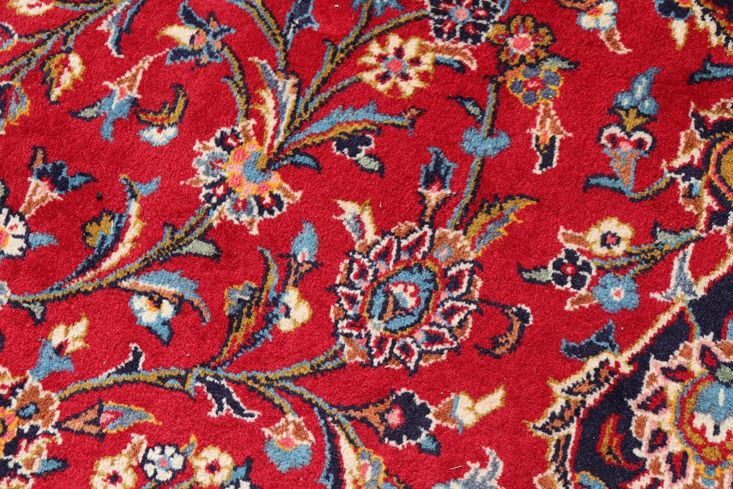 Wool Handmade Large Persian Kashan Rug, 1980s, 357 cm 140, 56 in 485 cm 190, 95 in For Sale