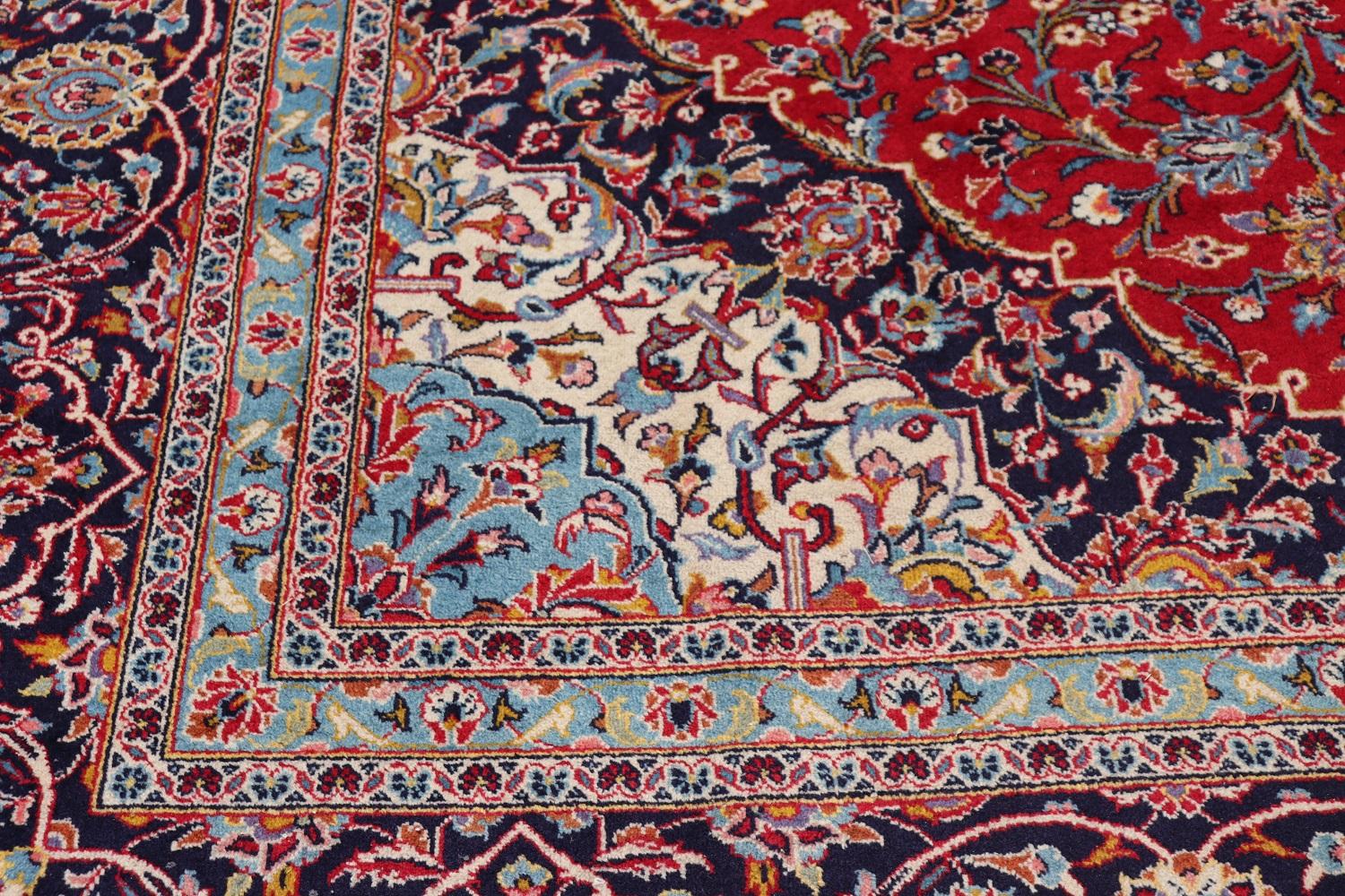 Handgefertigter großer persischer Kashan-Teppich, 1980er Jahre,357 cm 140, 56 in485 cm 190, 95 in (Wolle) im Angebot