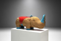 Handmade Large Rhinoceros Toy by Renate Müller for, Germany, 1968