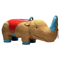 Handmade Large Rhinoceros Toy by Renate Müller for, Germany, 1968