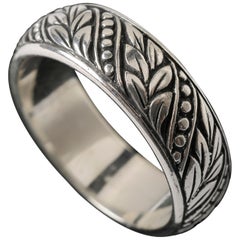 Handmade Laurel Leaf Ring Band