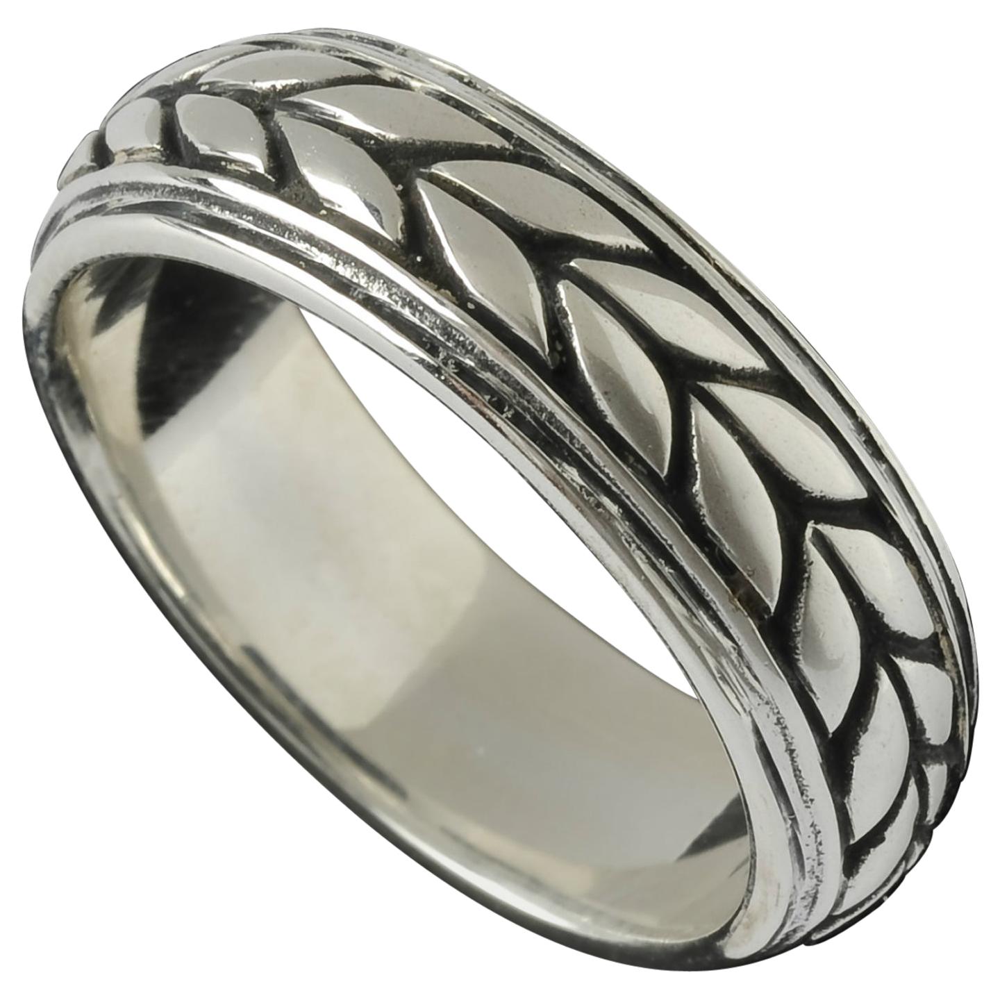 Handmade Leaf Ring Band For Sale