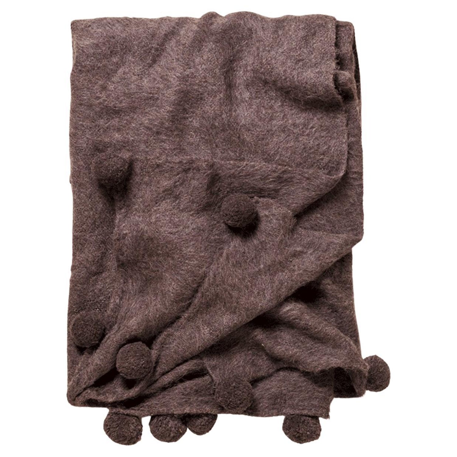 Dark Taupe Velvet Throw with Braided Embroidery For Sale at 1stDibs