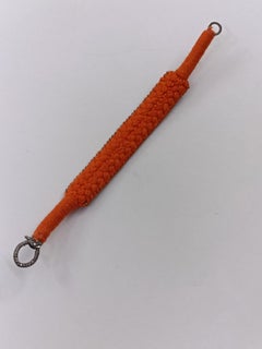 Handmade Macrame Thread Bracelet Pave Diamond Bracelet 925 Sterling Silver Gift