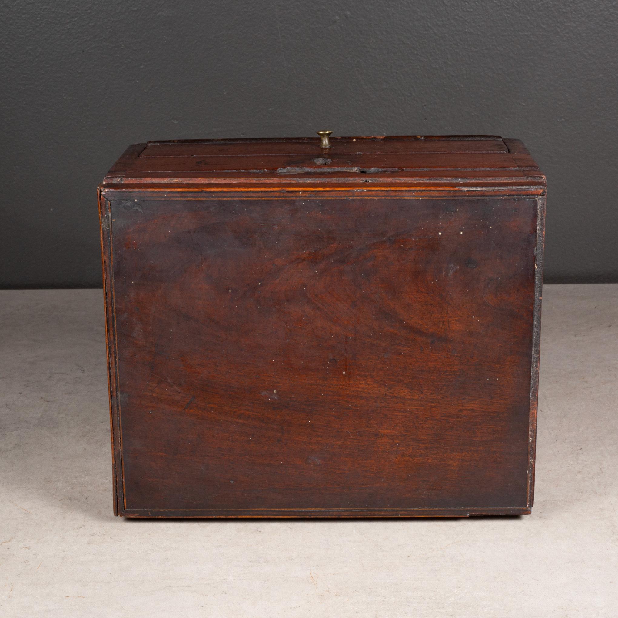 Handmade Mahogany Box with Drawer c.18801920 For Sale at 1stDibs