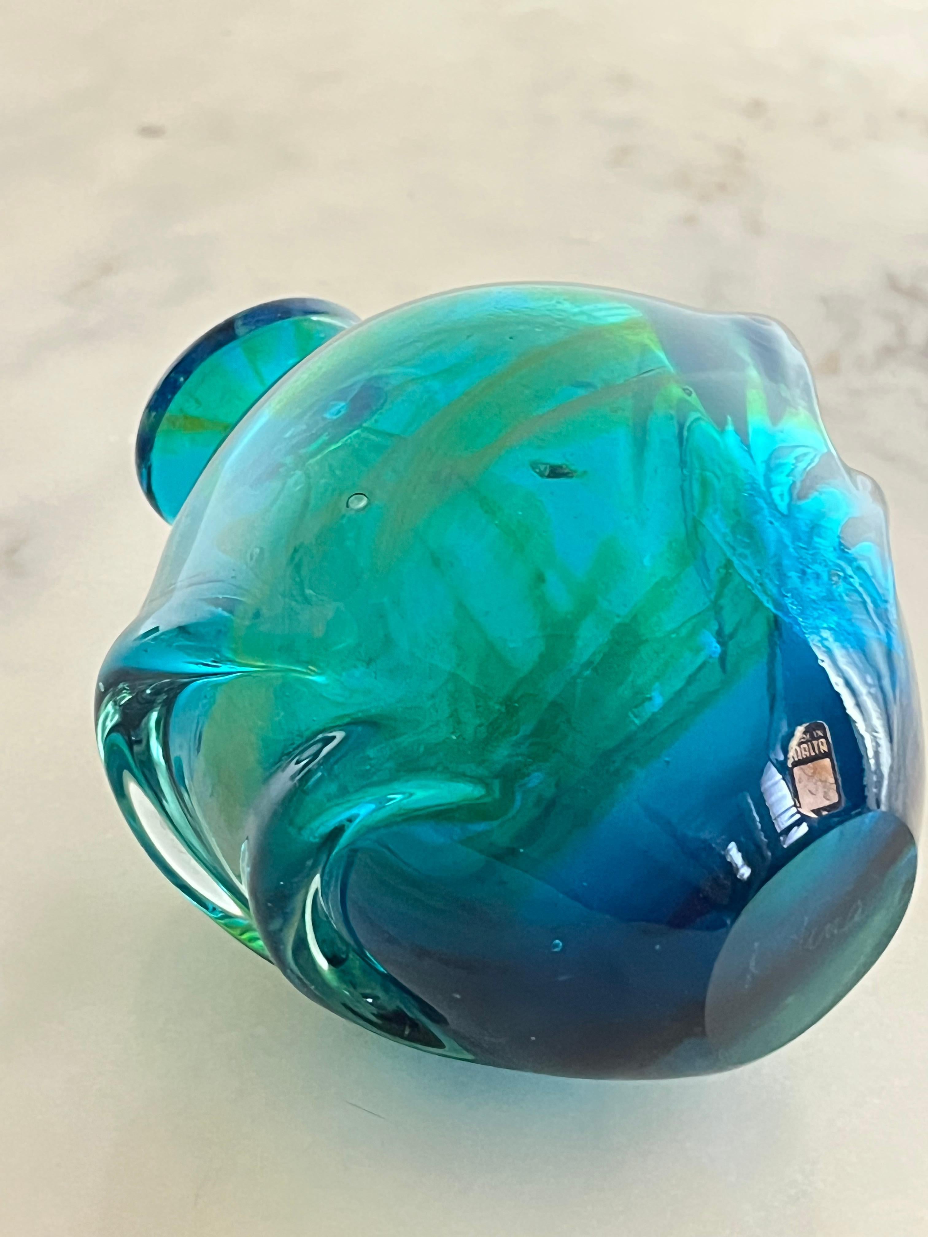Handmade Maltese Mdina Glass Vase, 1970s In Good Condition For Sale In Palermo, IT