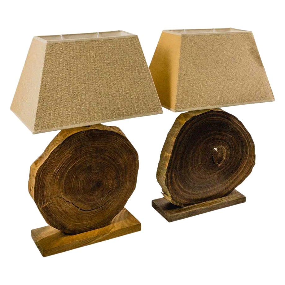 Lampe de bureau Manolo Eirin en bois de Palo Santo, fabriquée à la main, Wabi Sabi Home en vente