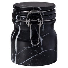 Handmade "Marblelous" Black Marquina Marble Jar