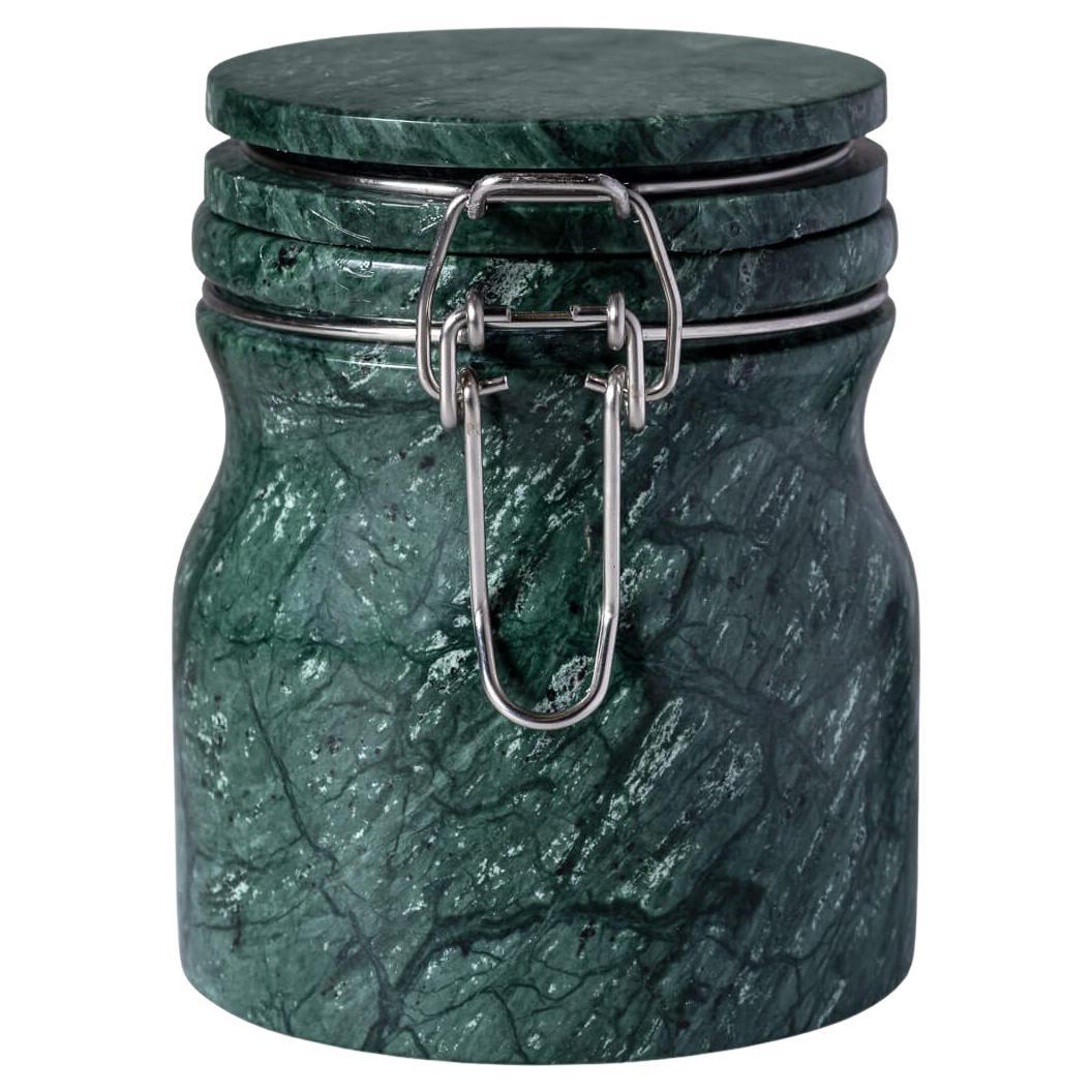 Handmade "Marblelous" Green Marble Jar For Sale