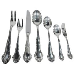 Handmade Mario Buccellati Grande Imperiale Silver Dinner Set for 12
