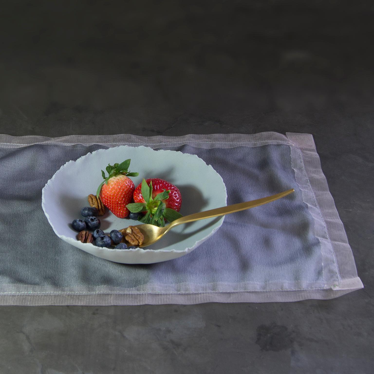 Handmade Salad Plate Matte Grey Porcelain In New Condition For Sale In Zapopan, Jalisco