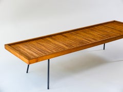Handmade Mid Century Iron & Dowel Bench after Katavolous